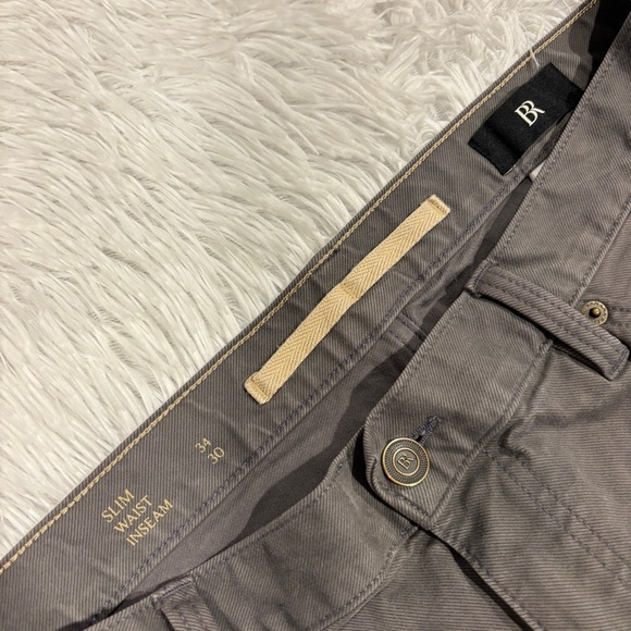 Banana Republic Men's Slim Twill Traveler Pants Mid Gray Size 34 - Picture 3 of 12